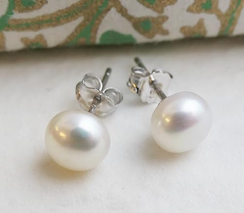 Detalle de Sophia Rose Jewellery Kultivierte Süßwasser AAA Perle Ohrstecker aus Sterlingsilber