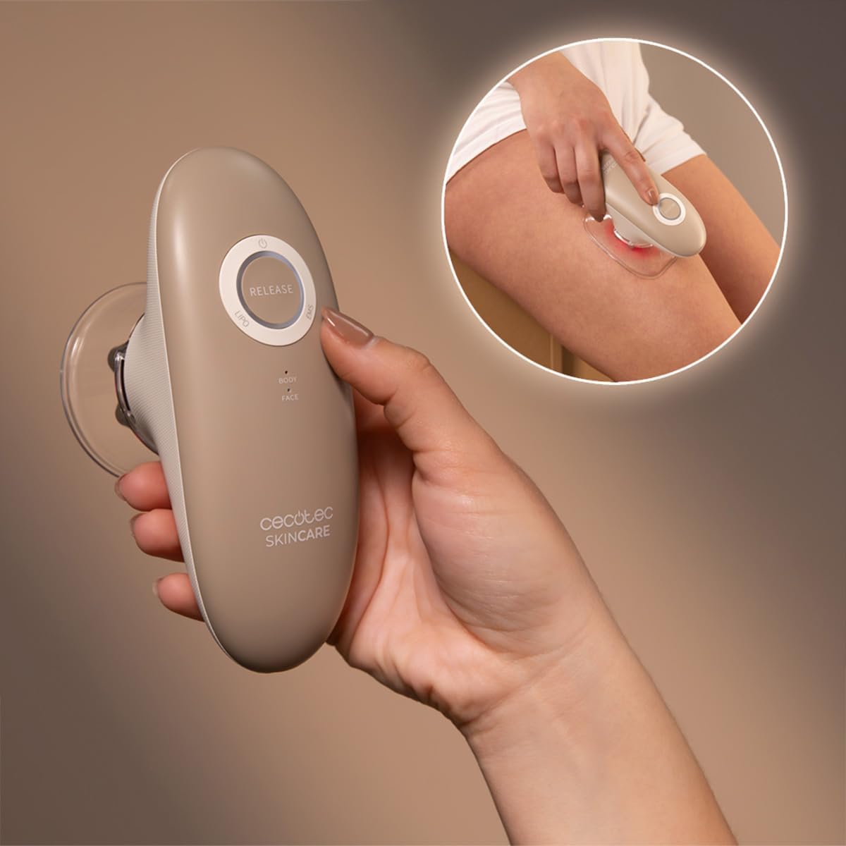 Detalle de SkinCare Push Up Suction de Cecotec — Masseur Corpo Anti-Cellulite et Soin Visage