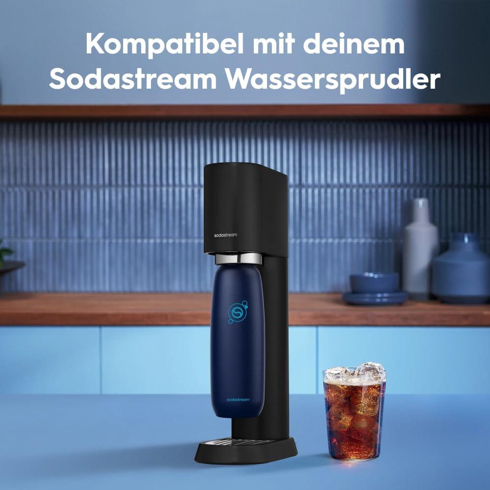 Detalle de SodaStream fizz&go COOL Edelstahlflasche 0,9 L – Blueberry, kompatibel mit DUO, E-DUO, TERRA, ART, ENSO