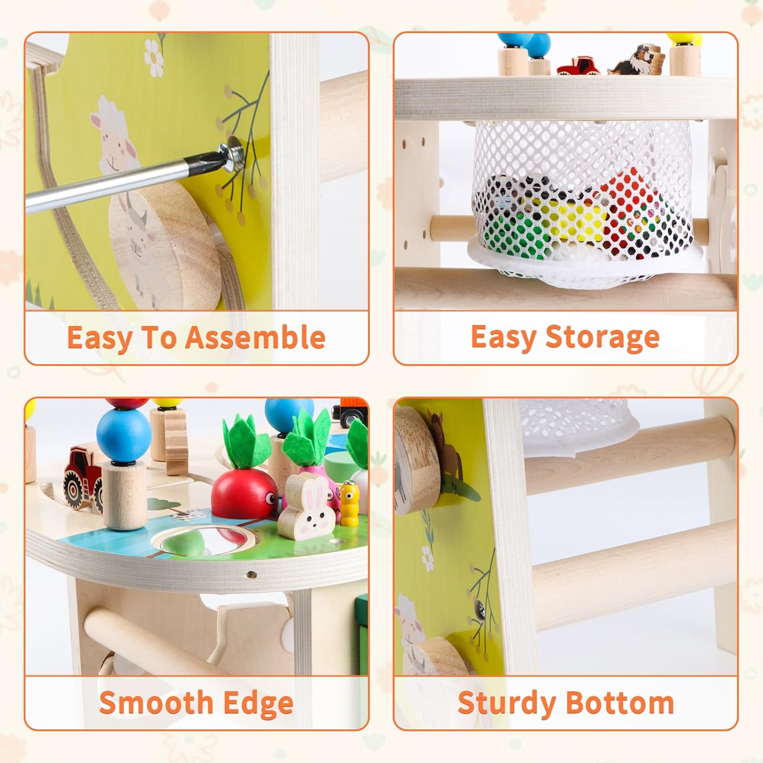 Thumbnail 6 de KABENFIS Wooden Activity Table 12‑in‑1