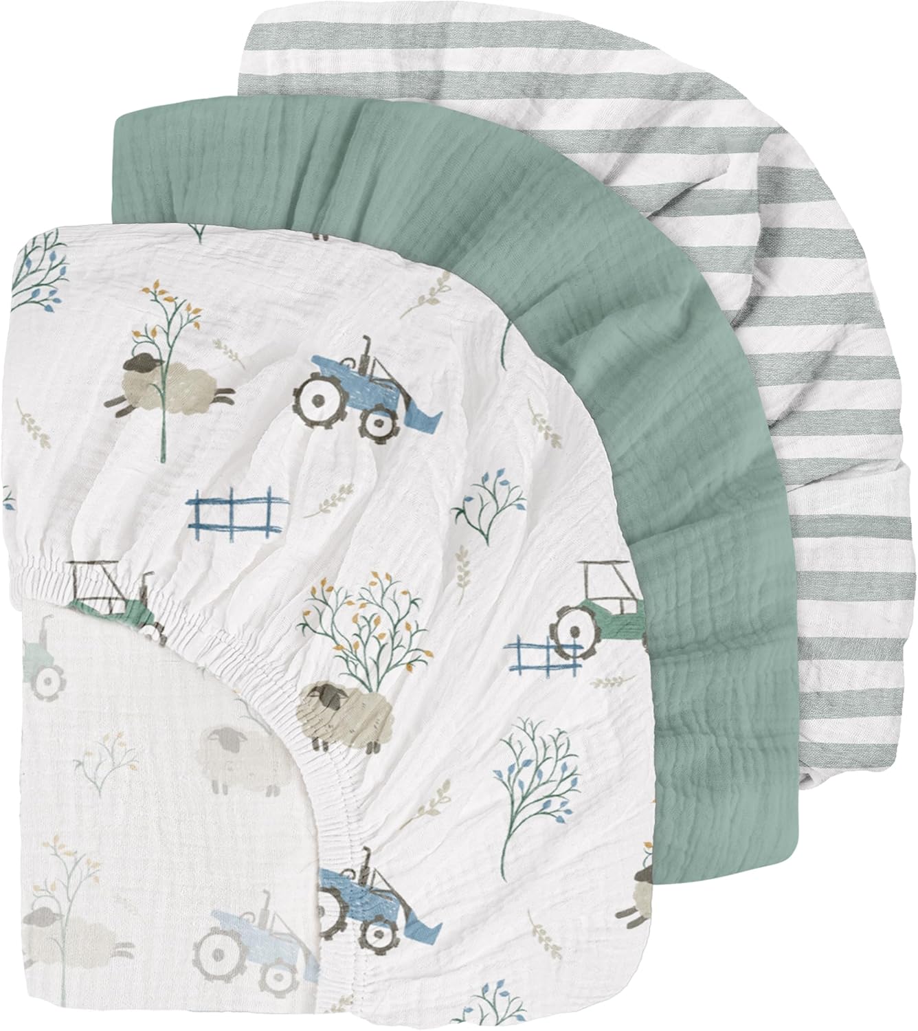 Thumbnail 1 de GLLQUEN Baby Bassinet Fitted Sheets 83x43cm
