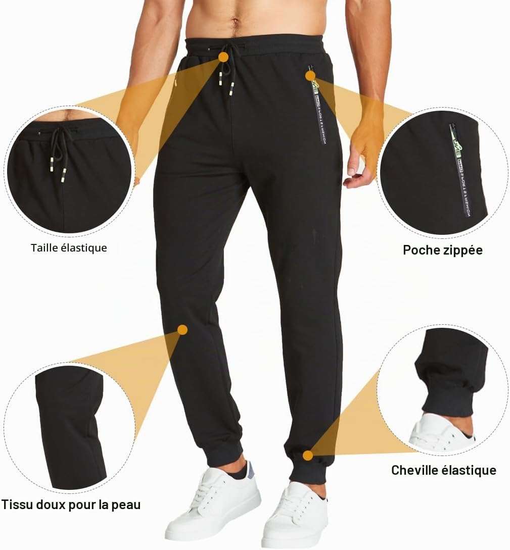 Thumbnail 3 de ZOXOZ trainingsbroek voor heren van katoen met zakken met ritssluiting