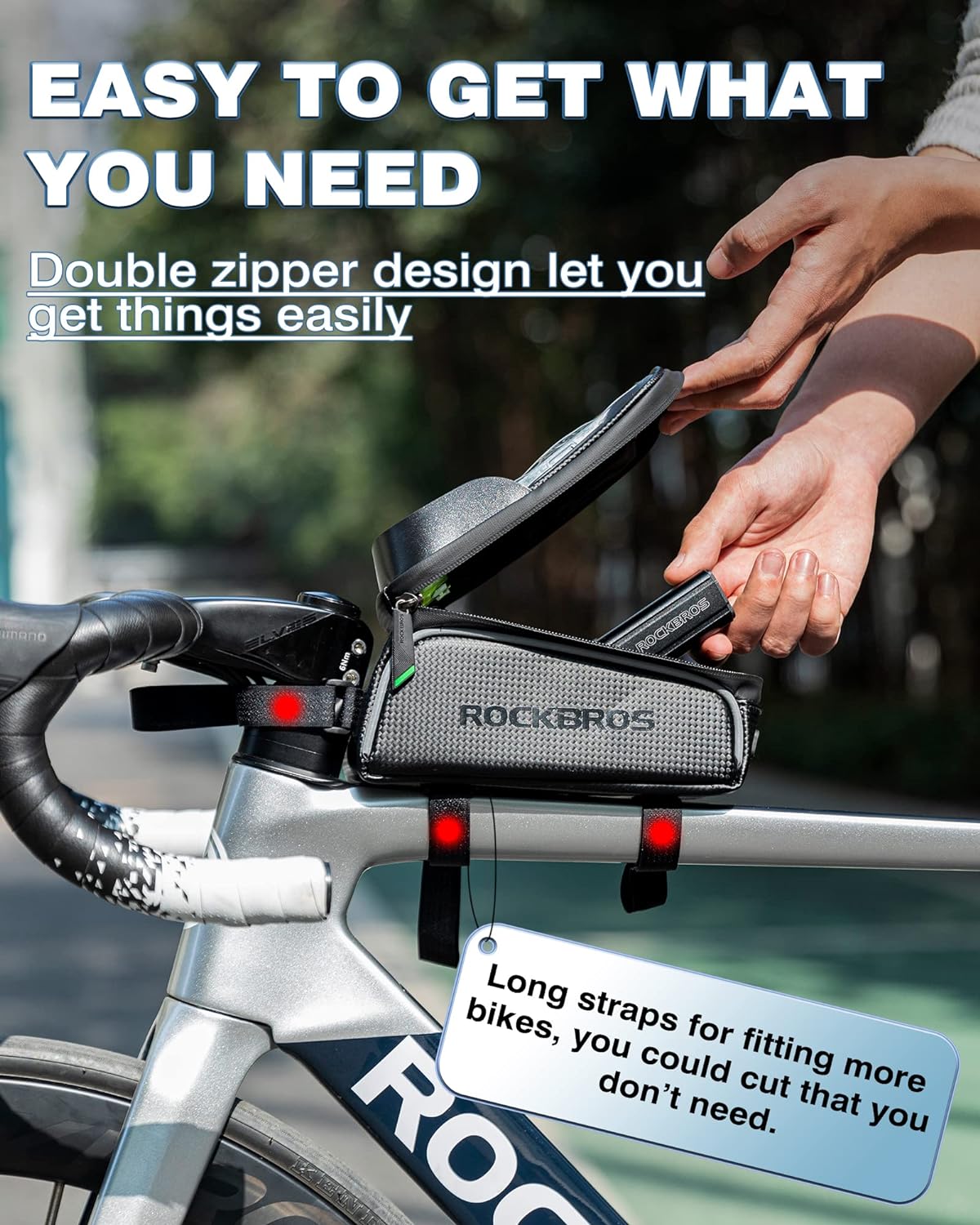 Thumbnail 5 de ROCKBROS Bike Frame Bag for Phones Up to 7 Inches