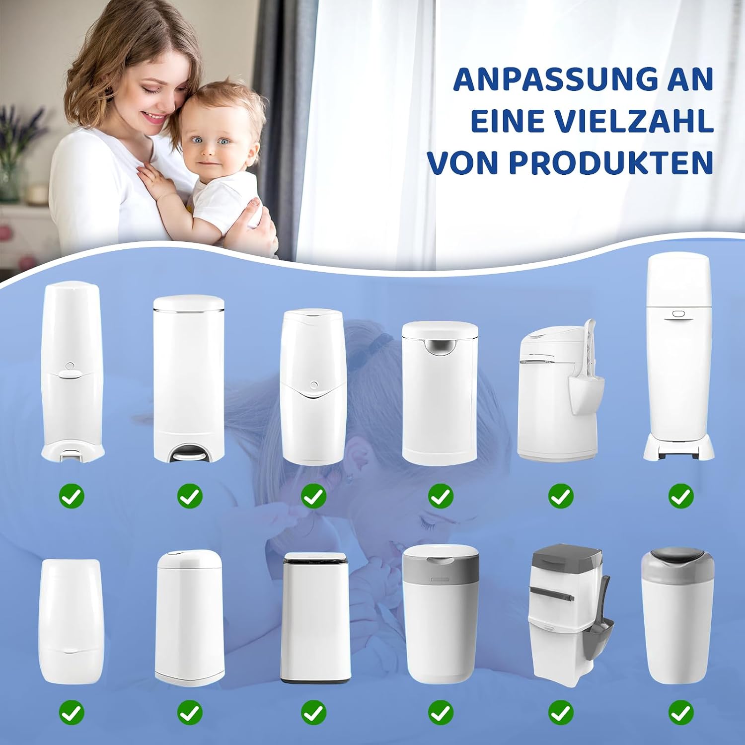 Thumbnail 5 de HUPIRCT 12 Stück Windeleimer Nachfüllkassetten 🗑