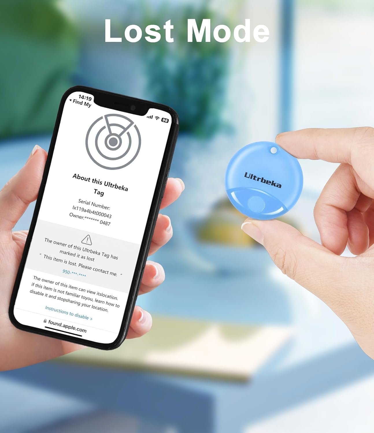 Detalle 2 de Ultrbeka Air Tag 4-Pack Bluetooth Tracker for Keys