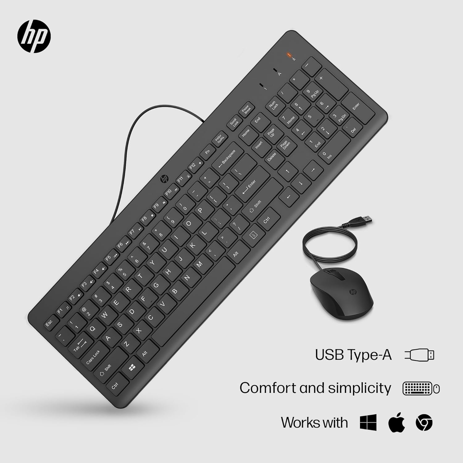 Thumbnail 6 de HP 150 wired combo mouse keyboard 1600 DPI