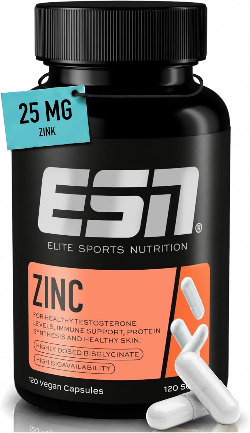 Detalle de ESN Zinc 25 mg Zinkbisglycinat – 120 Kapseln, vegan