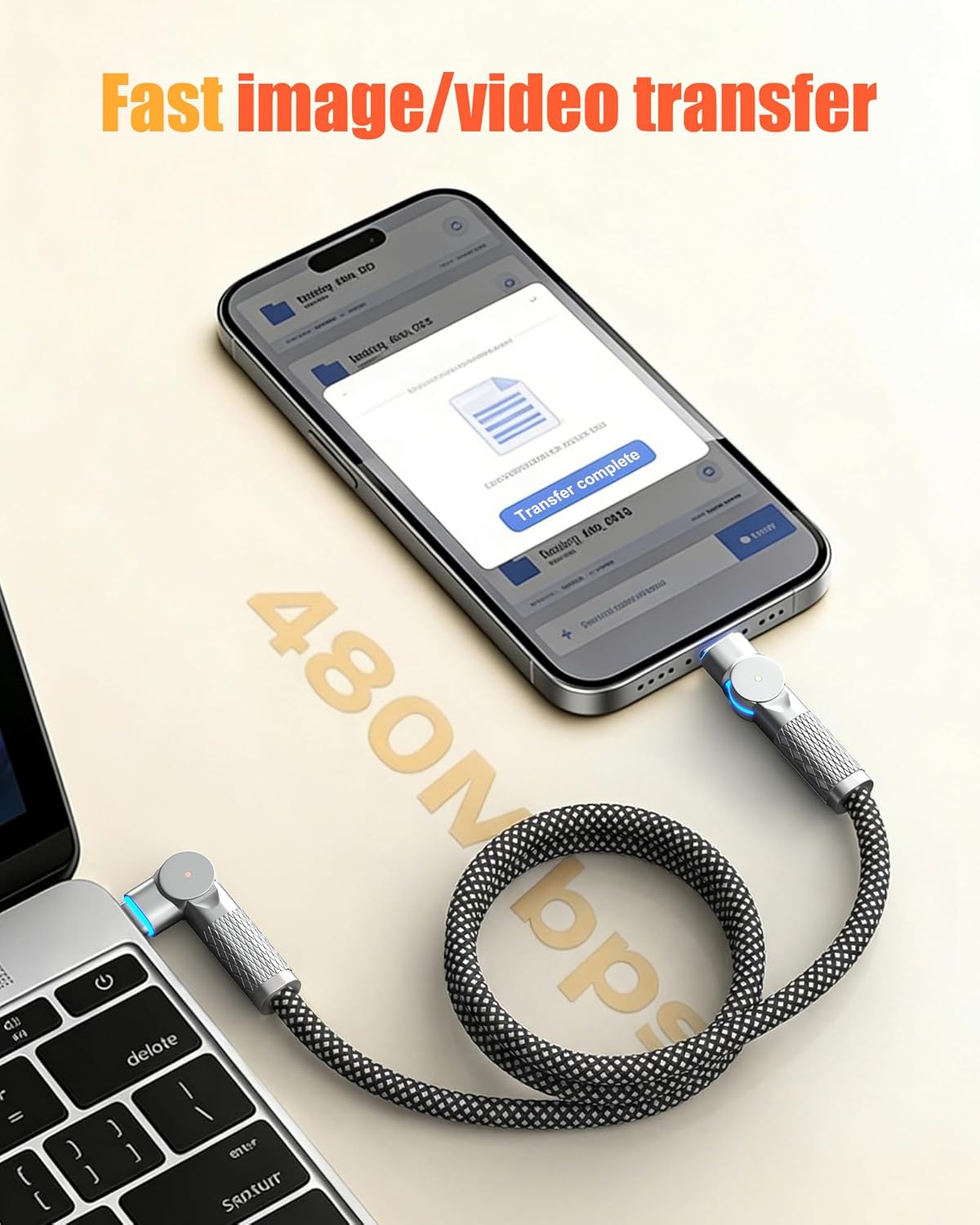 Thumbnail 2 de USB C Charger Cable 3M 240W – 3 Metre USB‑C to USB‑C Braided Fast Charge Cable