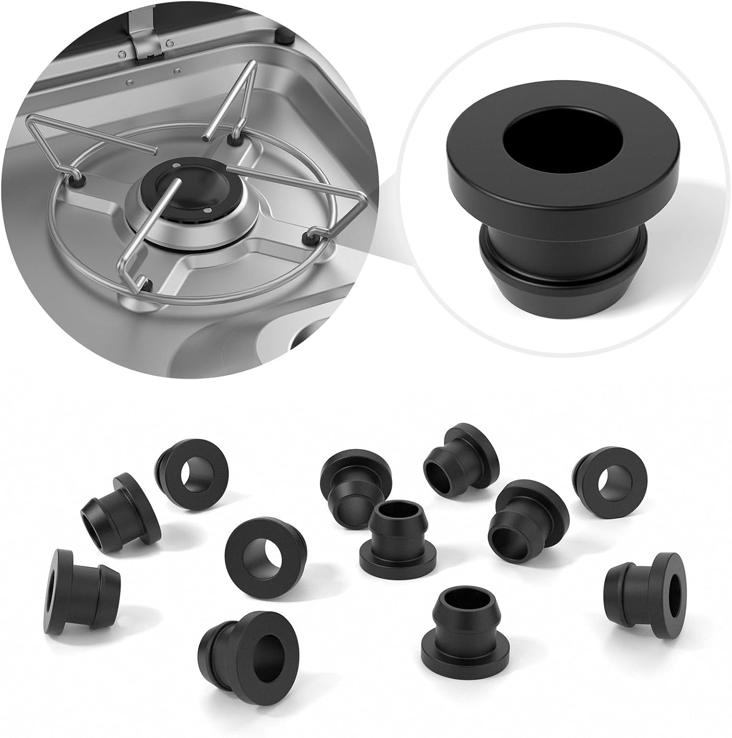 Thumbnail 6 de Siegvoll Gummistopfen-Set für Dometic-Schrauben (8-teilig) – Schutzgummistopfen für Wohnmobil-Kochfelder