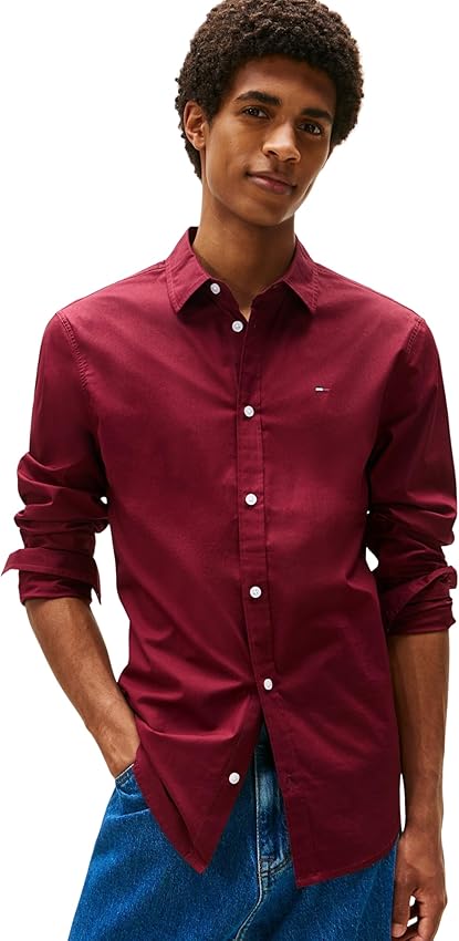 Detalle 2 de Tommy Jeans TJM Original DM0DM04405 Camisa elástica Verde XXL