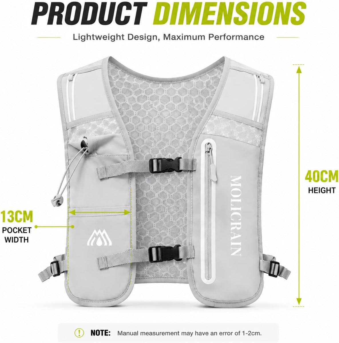 Thumbnail 3 de MOLICRAIN Running Vest Phone Holder: 5L Lightweight Hydration Vest for All‑Terrain Running