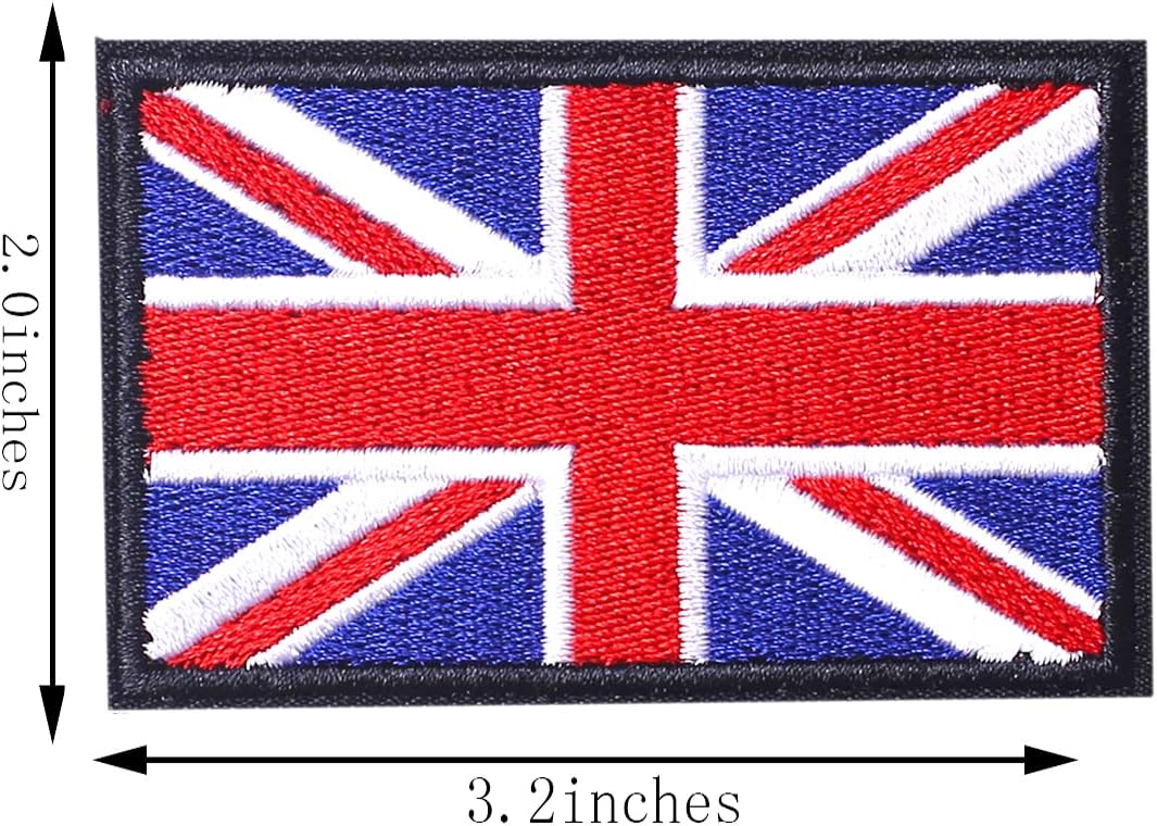 Thumbnail 1 de AXEN British Union Jack Patch (2 Pack) with Hook & Loop Backing