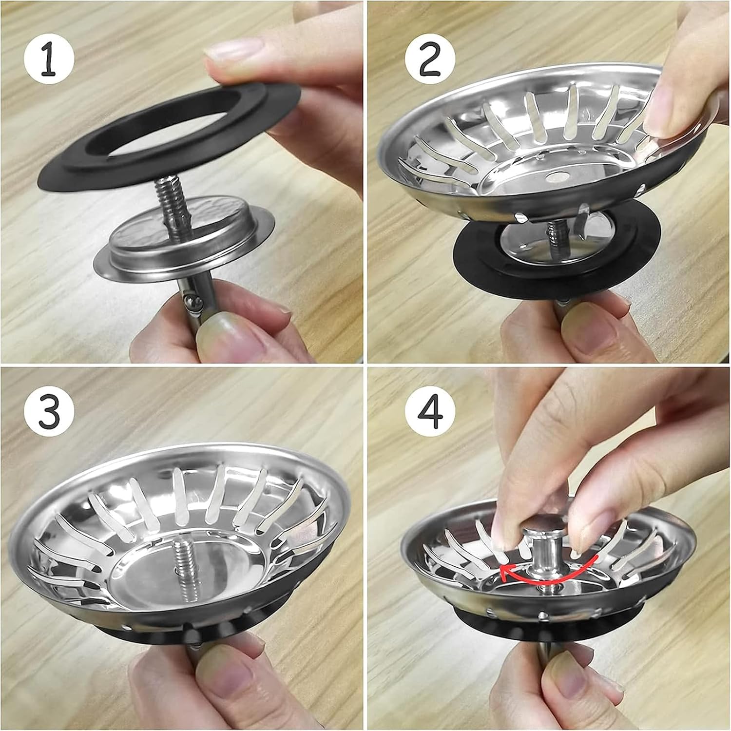 Detalle 2 de 2 Pack Stainless Steel Sink Strainer 80mm
