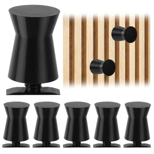 Detalle de AOOSU Haken für Akustikpaneele – 6er Set, Kleiderhaken für schallabsorbierende Paneele (Ohne Bohren), Schwarz