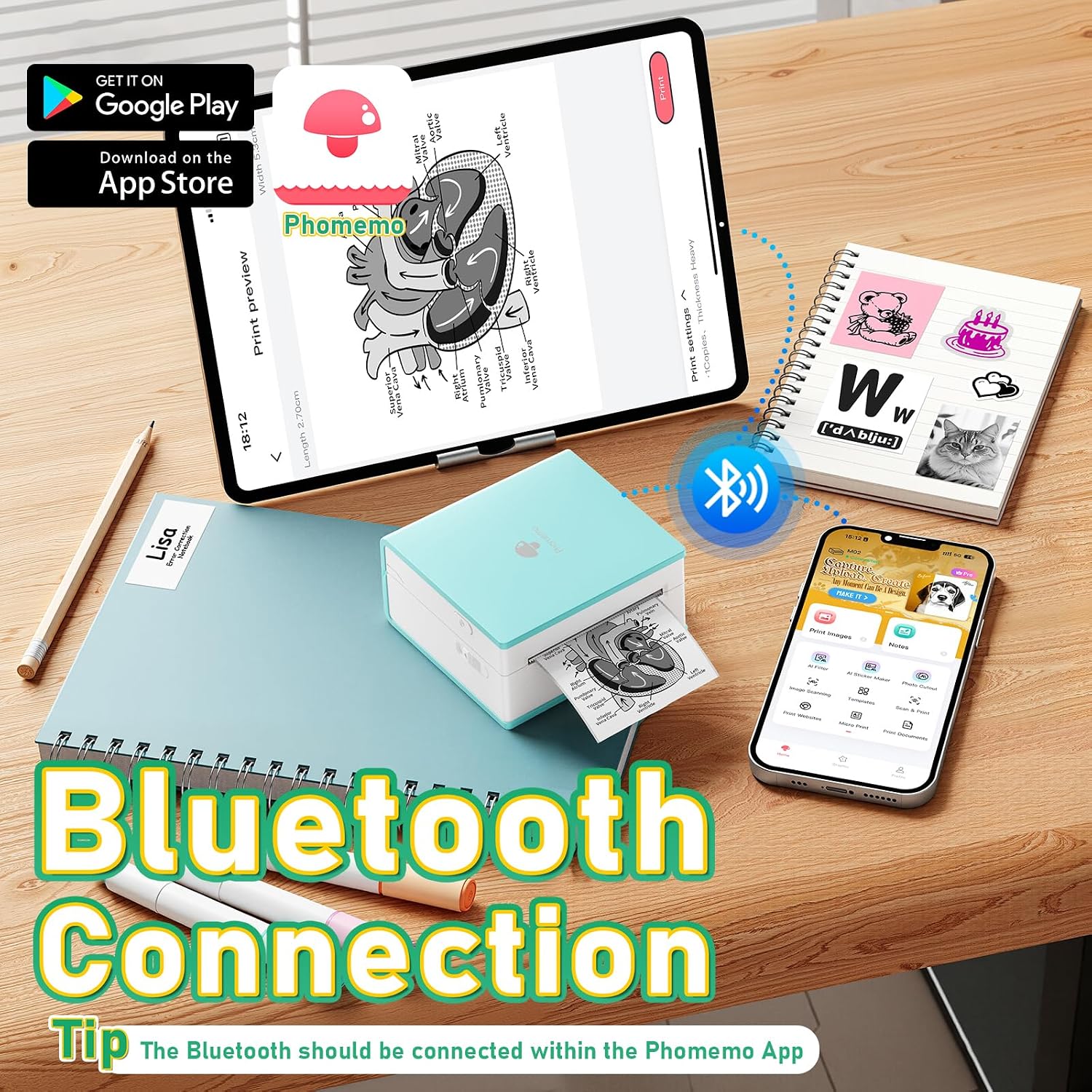Thumbnail 6 de Phomemo Mini Sticker Printer M02