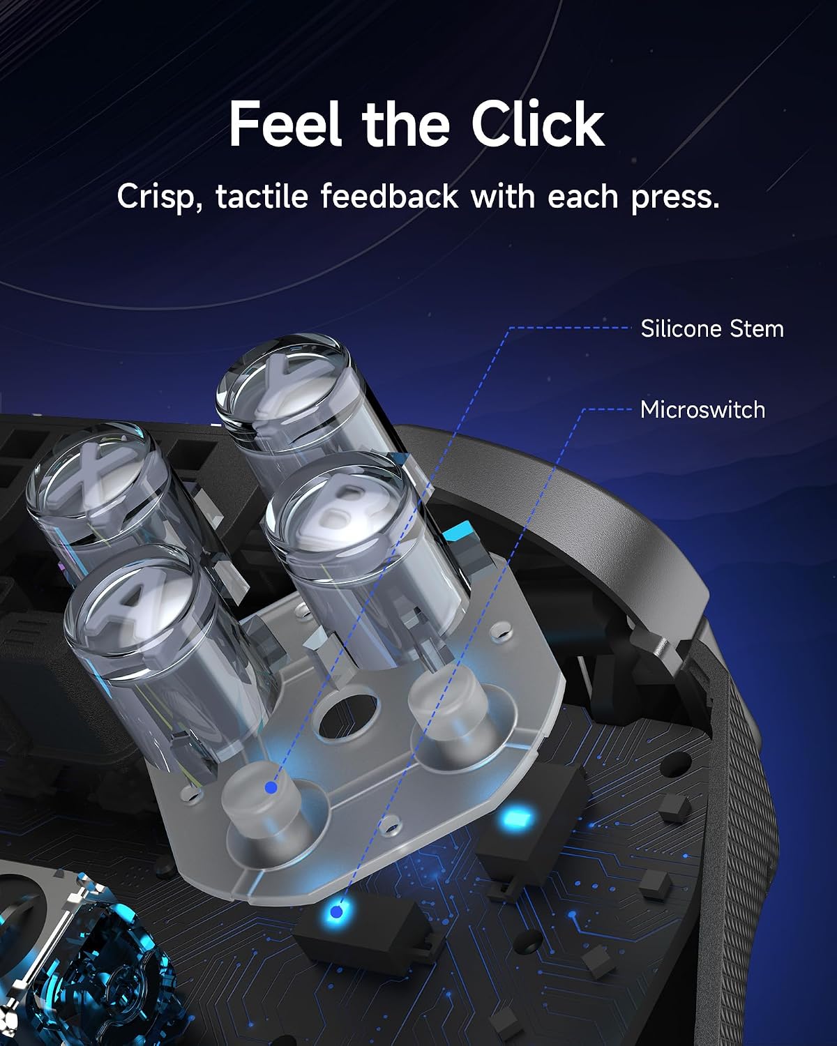 Detalle 2 de EasySMX D10 wireless gamepad 1000Hz polling