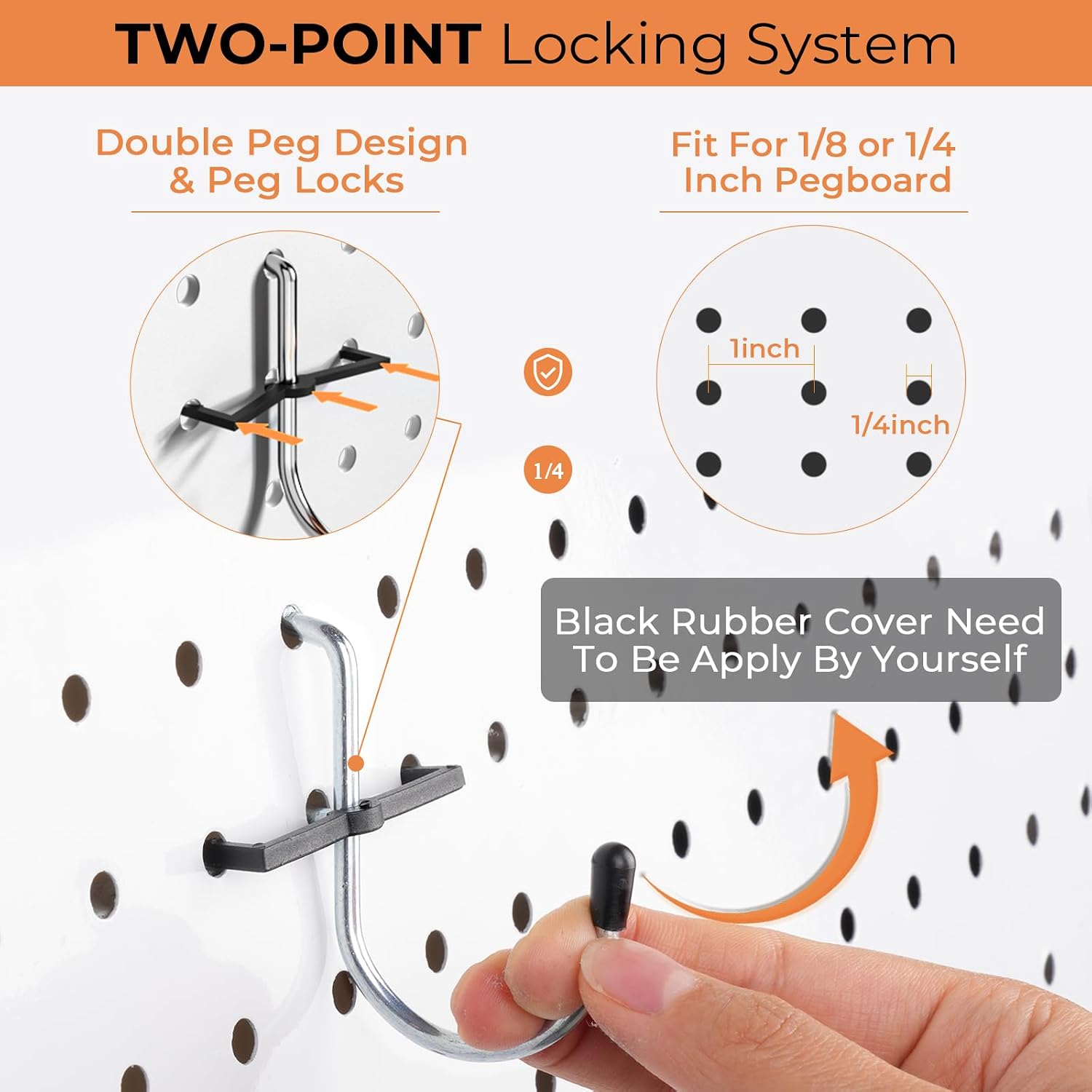 Detalle 1 de INCLY NC0235 320-Piece Pegboard Organizer Kit with Hooks and Bins