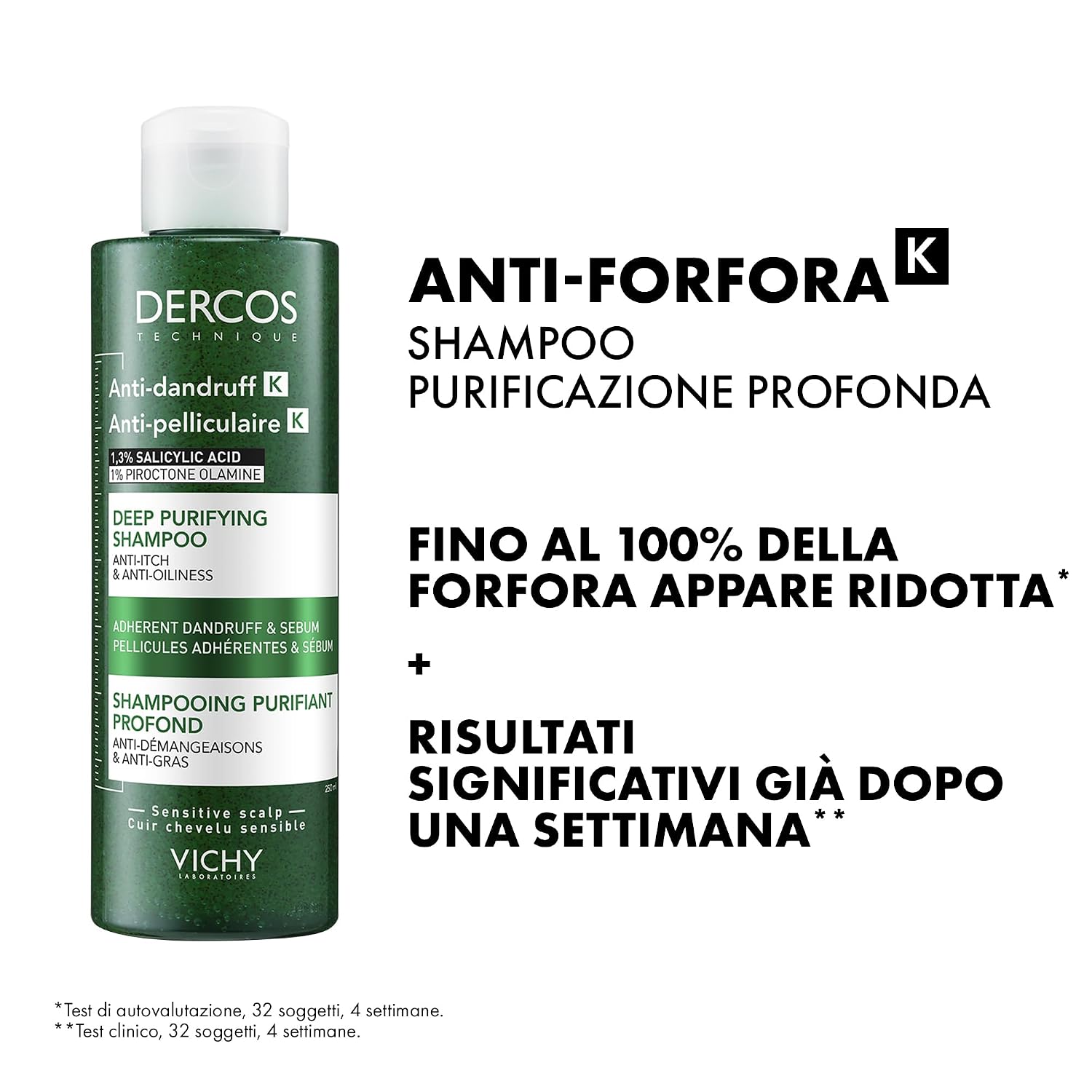 Thumbnail 1 de Vichy Dercos Anti-Schuppen K Tiefenreinigendes Shampoo bei fettiger, empfindlicher Kopfhaut (250 ml)