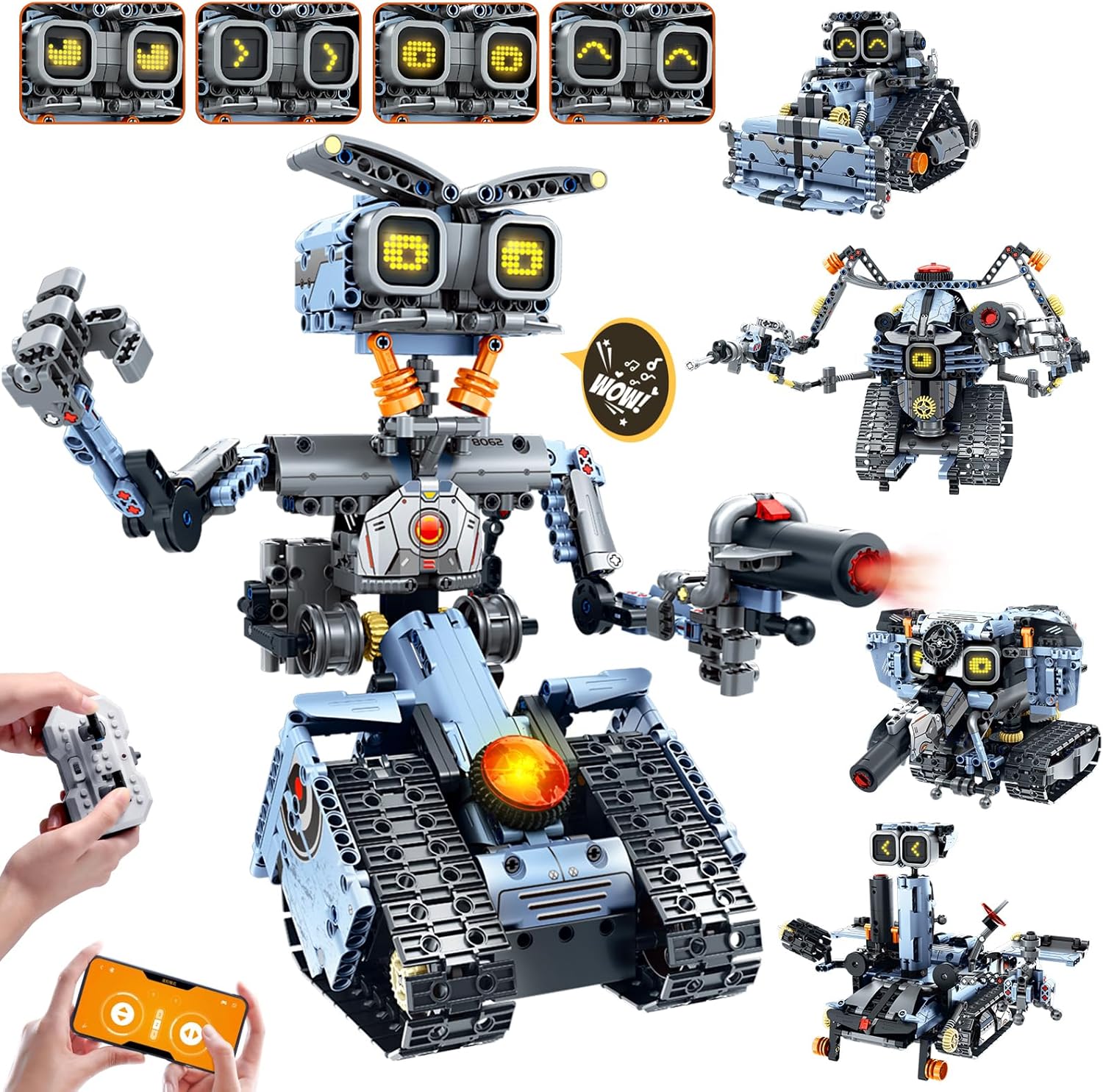 Detalle de HiWEEGO Technik Roboter Bausatz 699 Stück 🤖