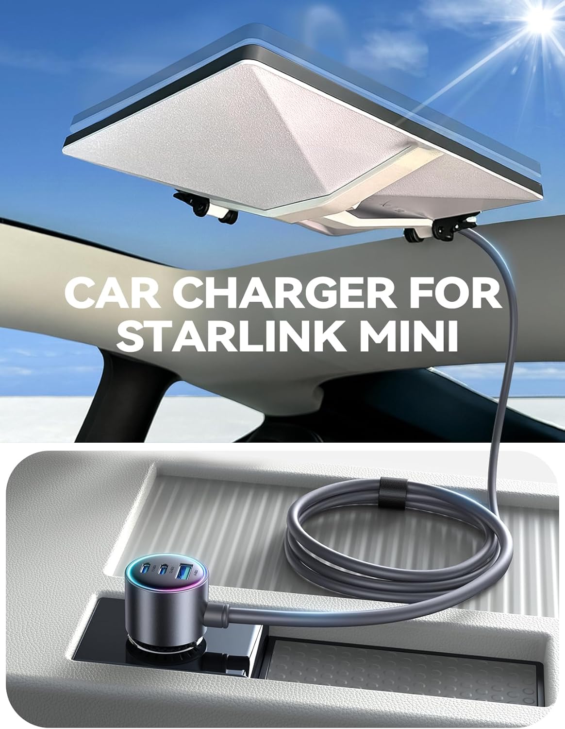 Detalle 2 de Starlink Mini Car Adapter 10FT Cable