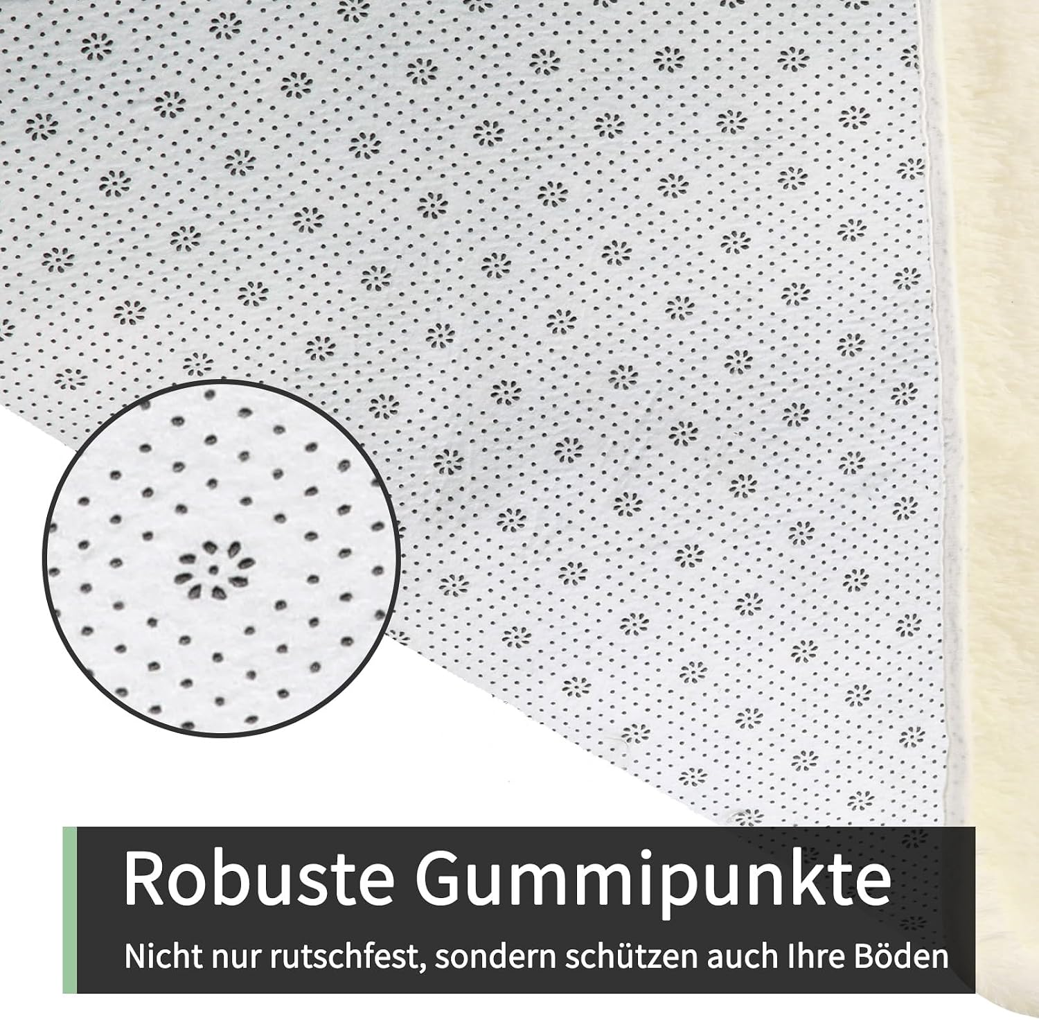 Detalle 2 de Sour Lemon Hochflor Teppich Creme 160x230