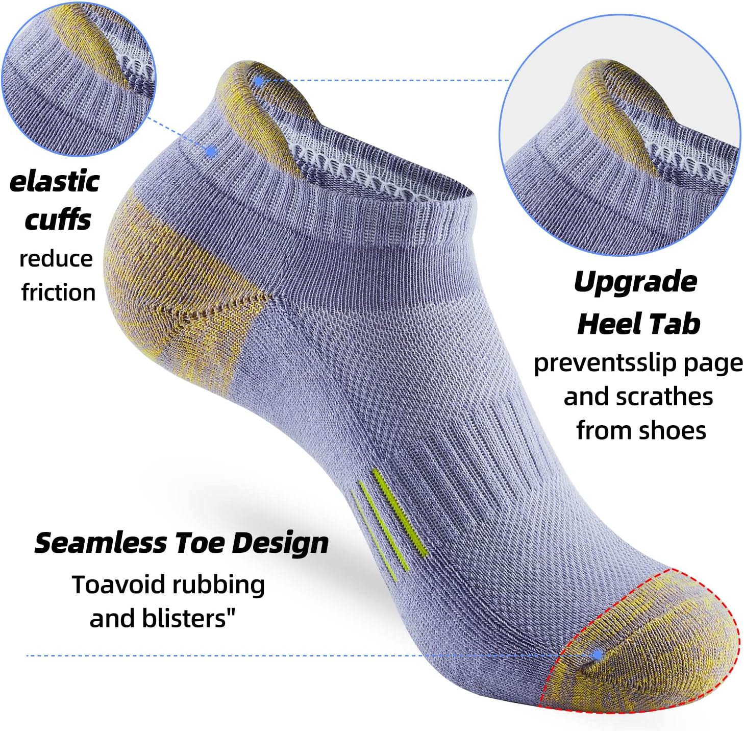 Detalle 1 de ATBITER Women's Ankle Socks, 6 Pairs