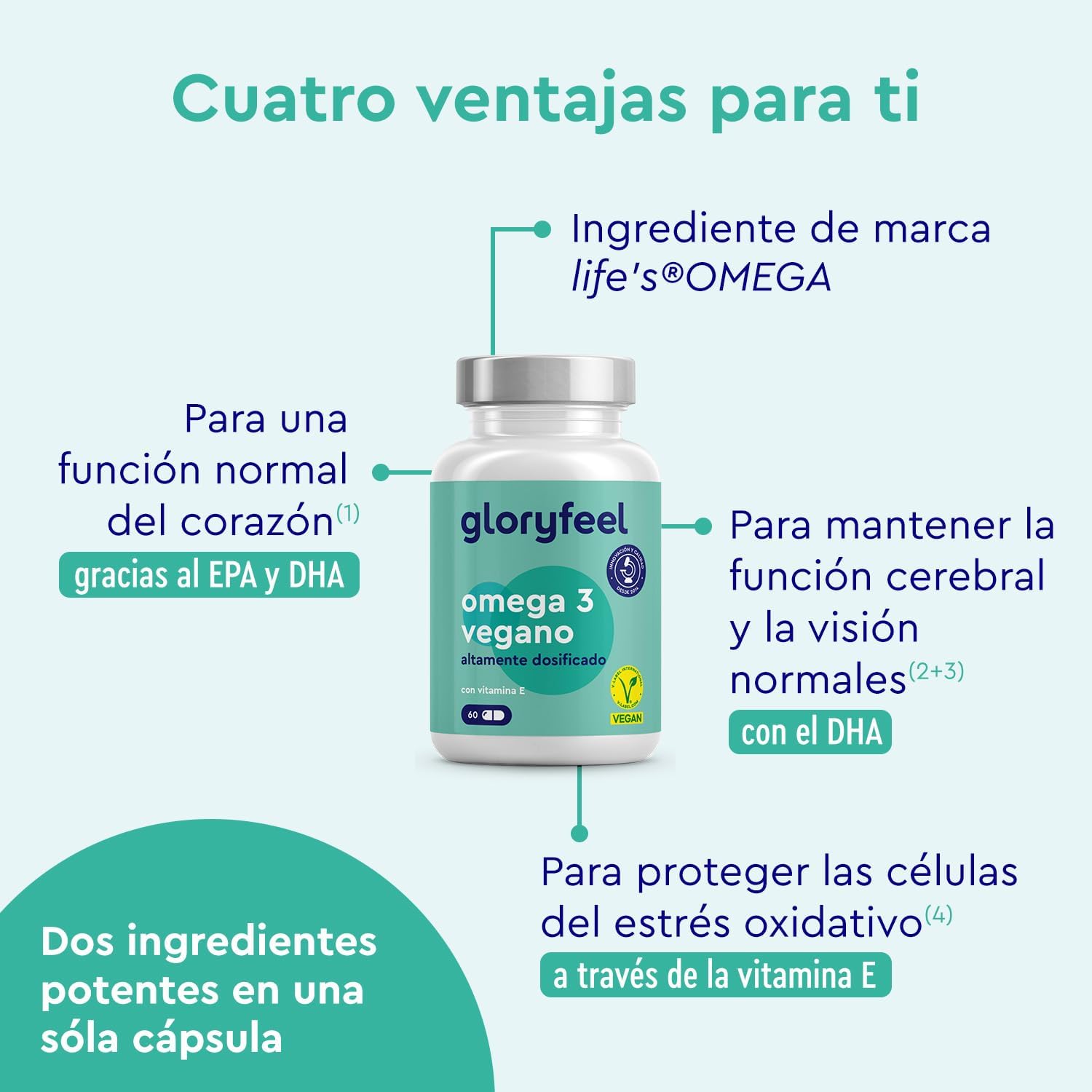 Thumbnail 5 de life's OMEGA Omega 3 2000mg vegano