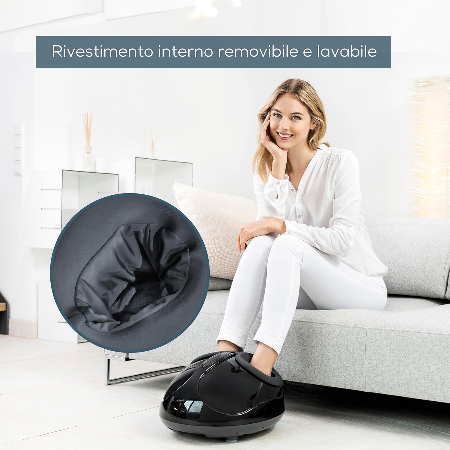 Detalle de Beurer FM 90 Massaggiatore Plantare Shiatsu con Aria Compressa, Calore, 3 Programmi e Intensità Regolabile