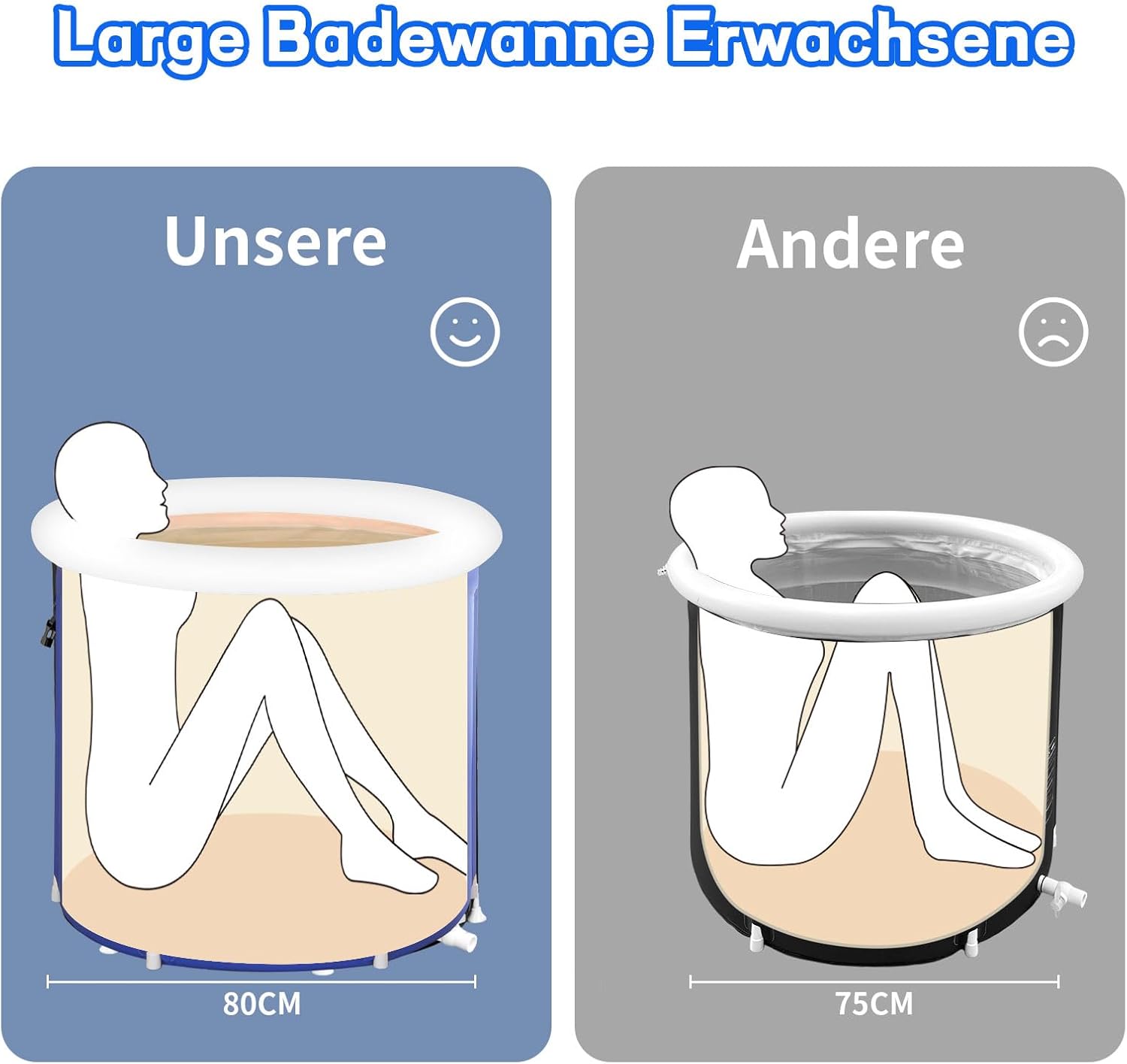 Detalle 2 de B&Y vasca pieghevole 377 l per adulti