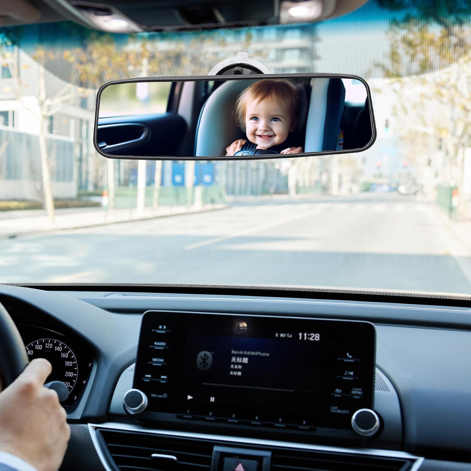 Thumbnail 6 de Obidodi rear view mirror for driving test (200 x 60mm) — adjustable suction-cup instructor/learner examiner mirror