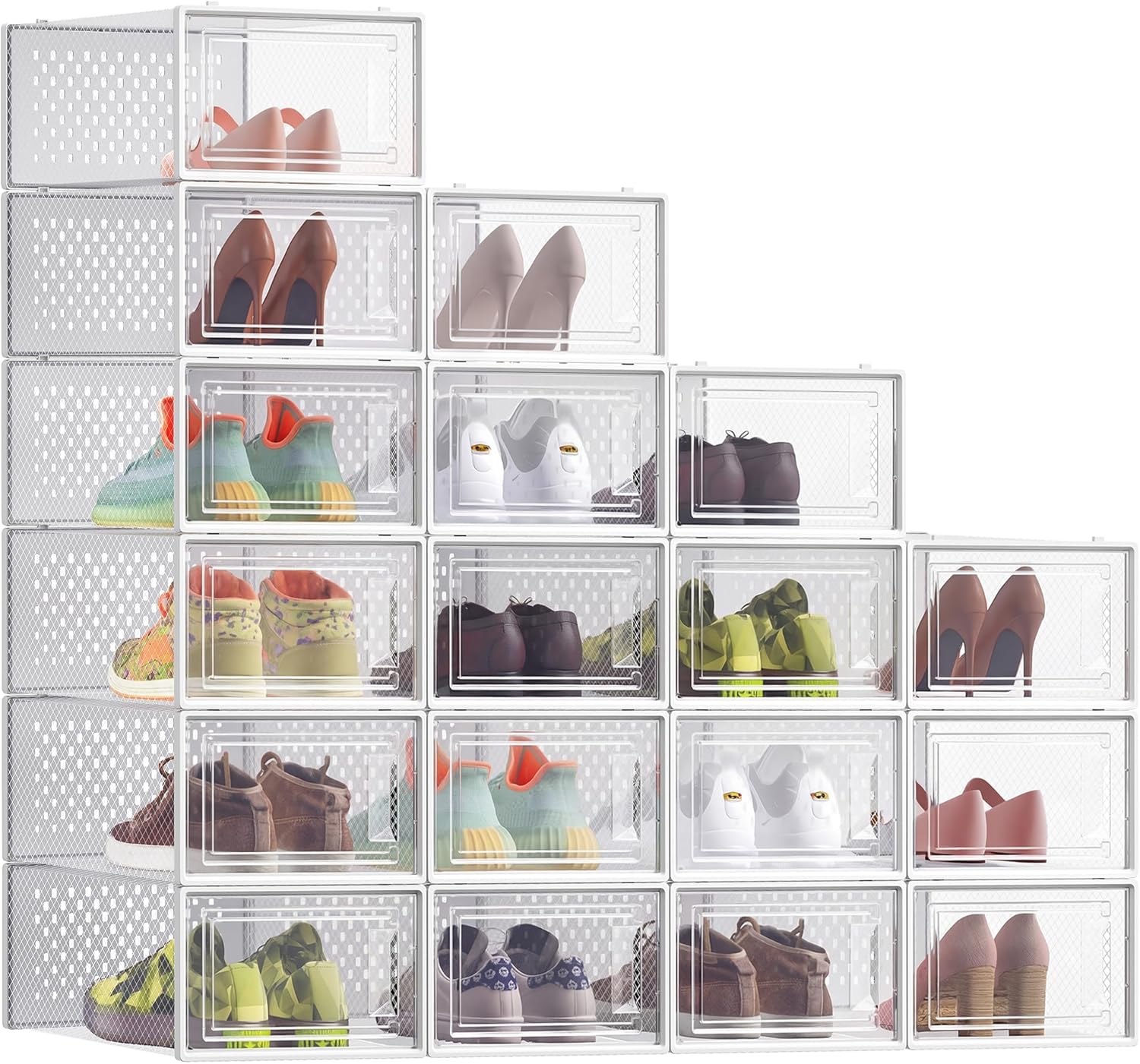 Detalle de SONGMICS LSP18SWT scatole per scarpe 18 pezzi