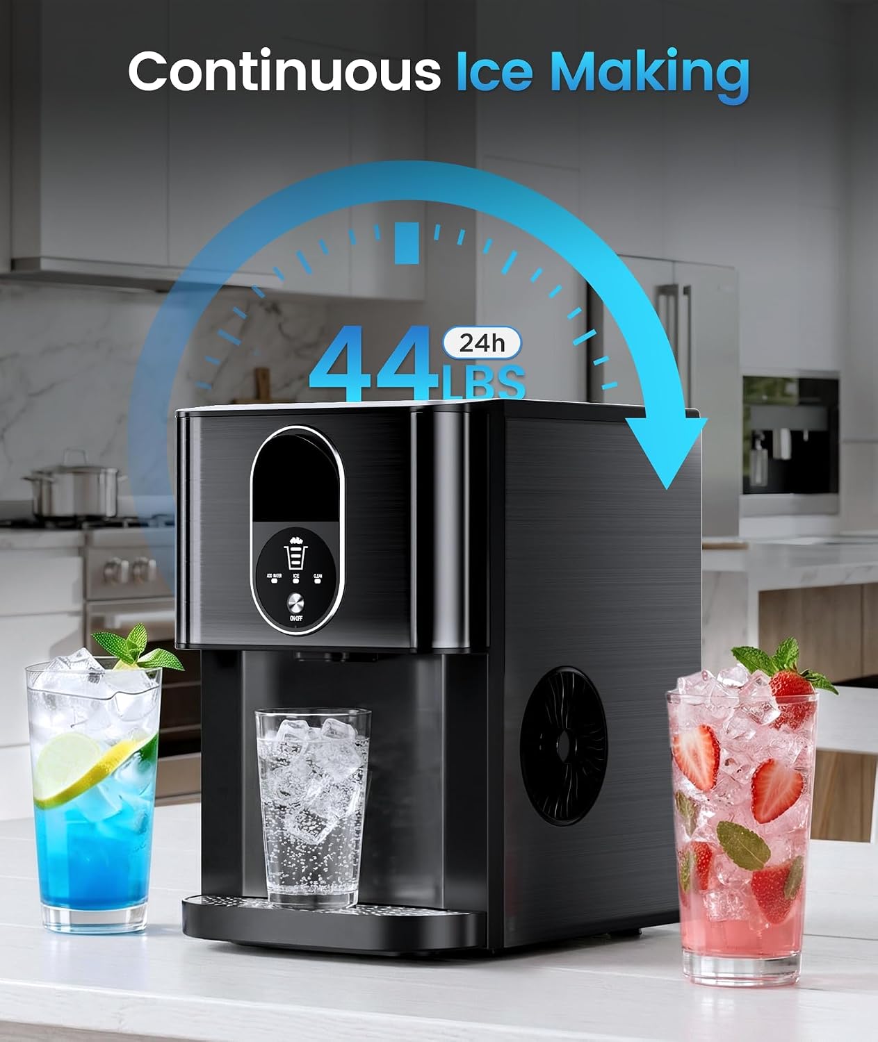 Detalle 2 de Antarctic Star HZB-20DN Nugget Ice Maker, 44 lb Daily Output, 2.4L Tank