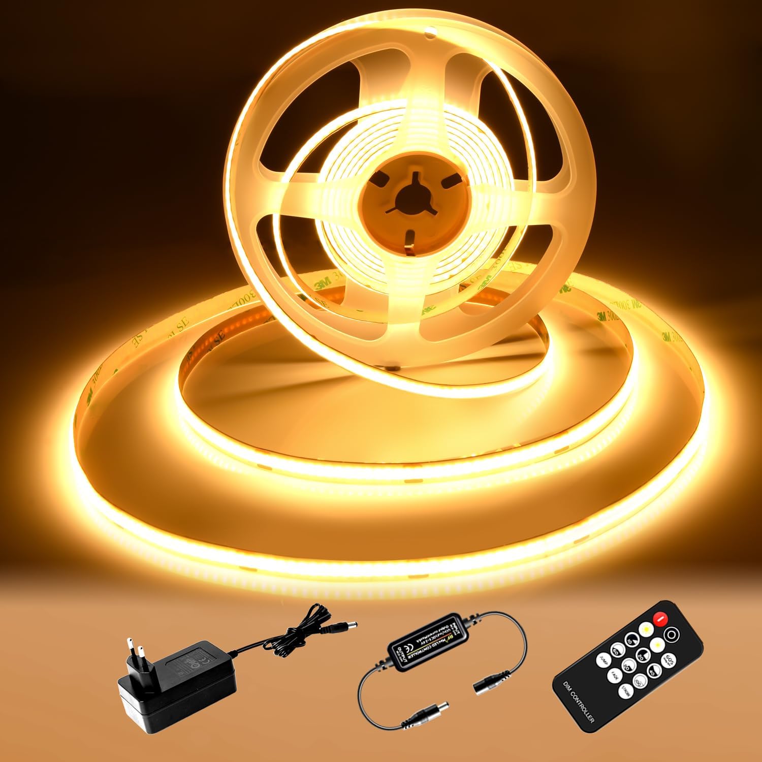 Detalle de luktix COB LED Strip 2 m Warmweiß 2700K 24V