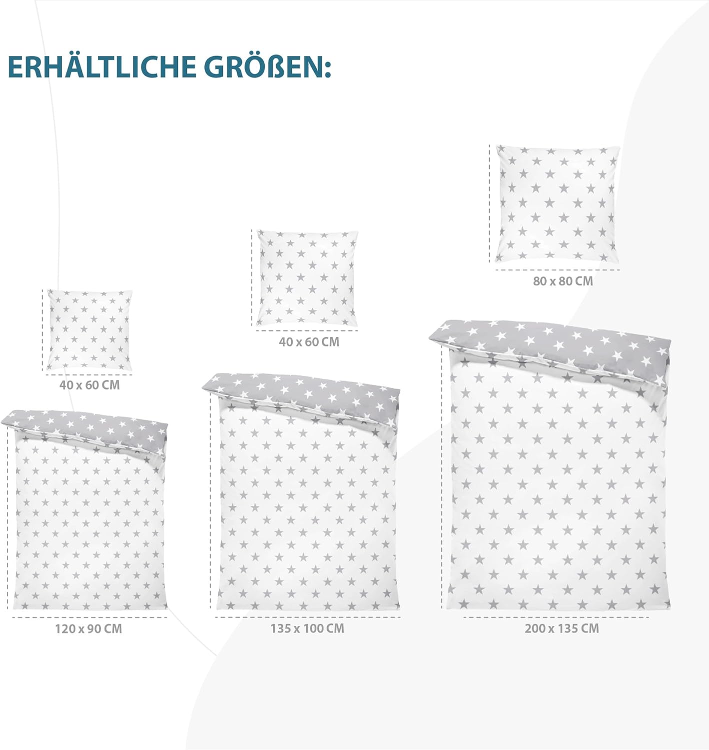 Thumbnail 2 de Totsy Baby Copripiumino lettino neonato 100x135 cm in cotone con federa 60x40 cm (Oeko-Tex) per culla