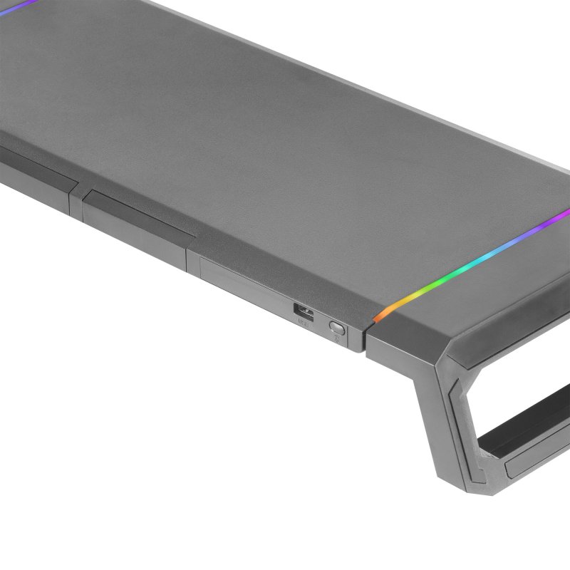 Detalle 2 de Mars Gaming MGS-One: Soporte para Monitor Chromas RGB, ajustable y con almacenaje