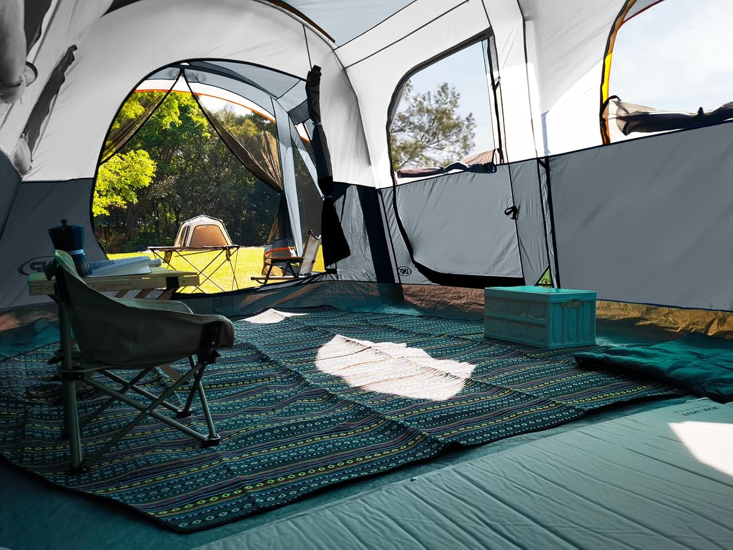 Thumbnail 5 de UNP Camping Tent 8 Person Waterproof Big Tunnel Tent with Screen Porch (20' x 9' x 80" H)