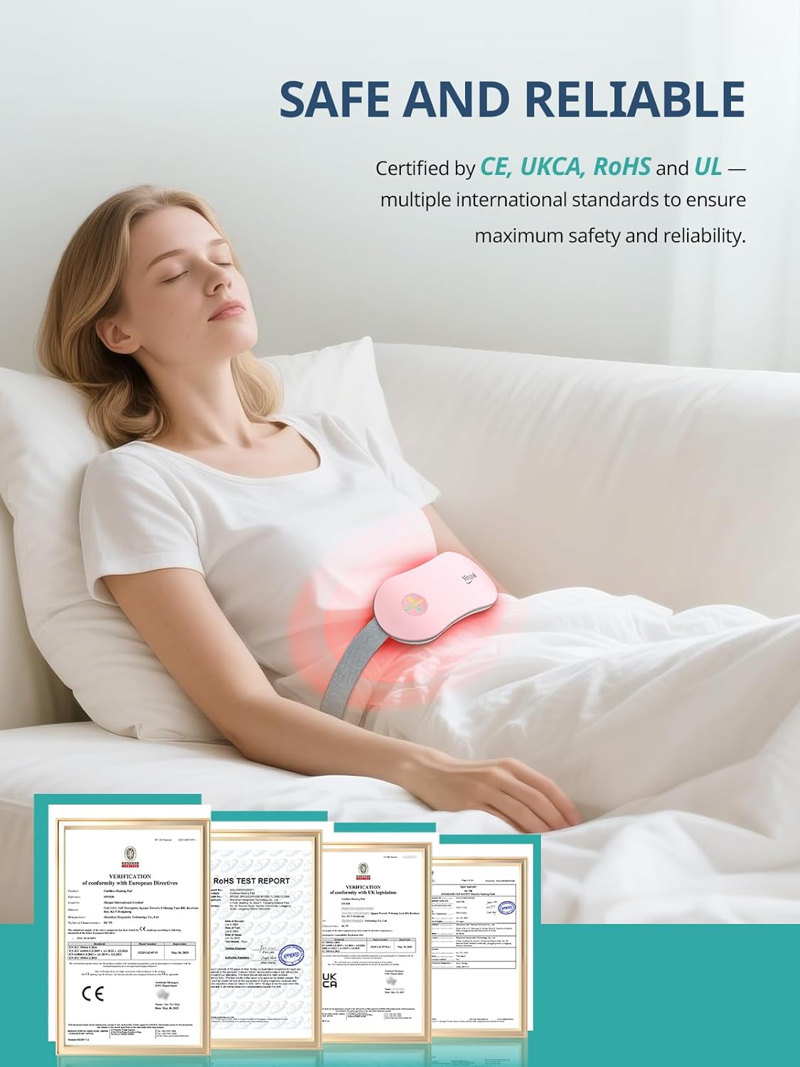 Detalle de Slimpal Slimpal Heating Pad (Cordless Electric Heat Pad) – Purple