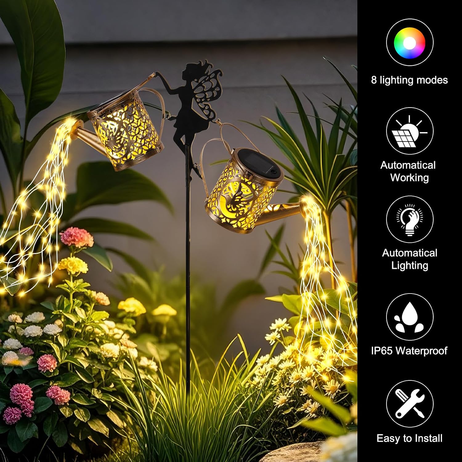 Detalle 2 de ZKLiLi solar watering can lights IP65