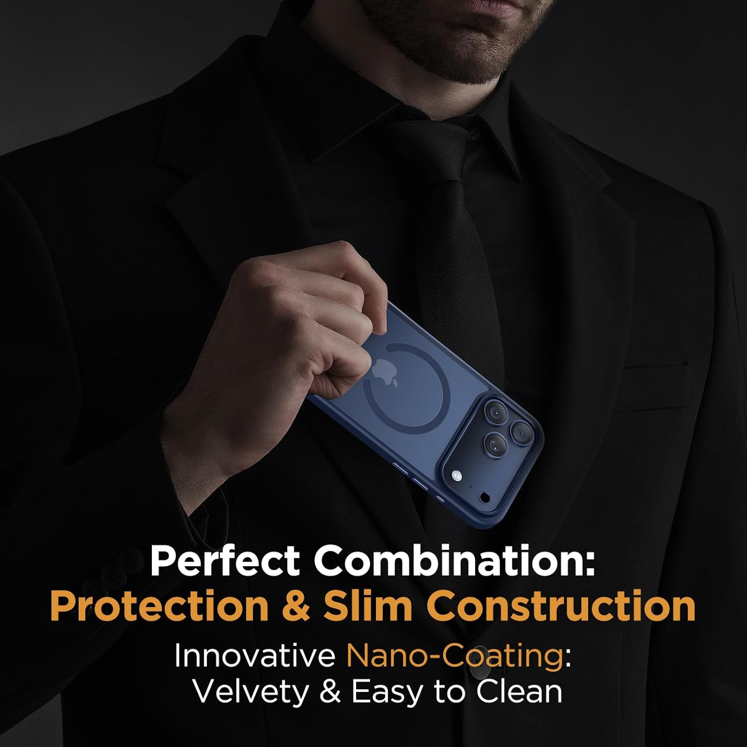 Thumbnail 5 de Miracase Magnetic for iPhone 17 Pro Case 6.3" – Dark Blue, with Screen Protector & MagSafe