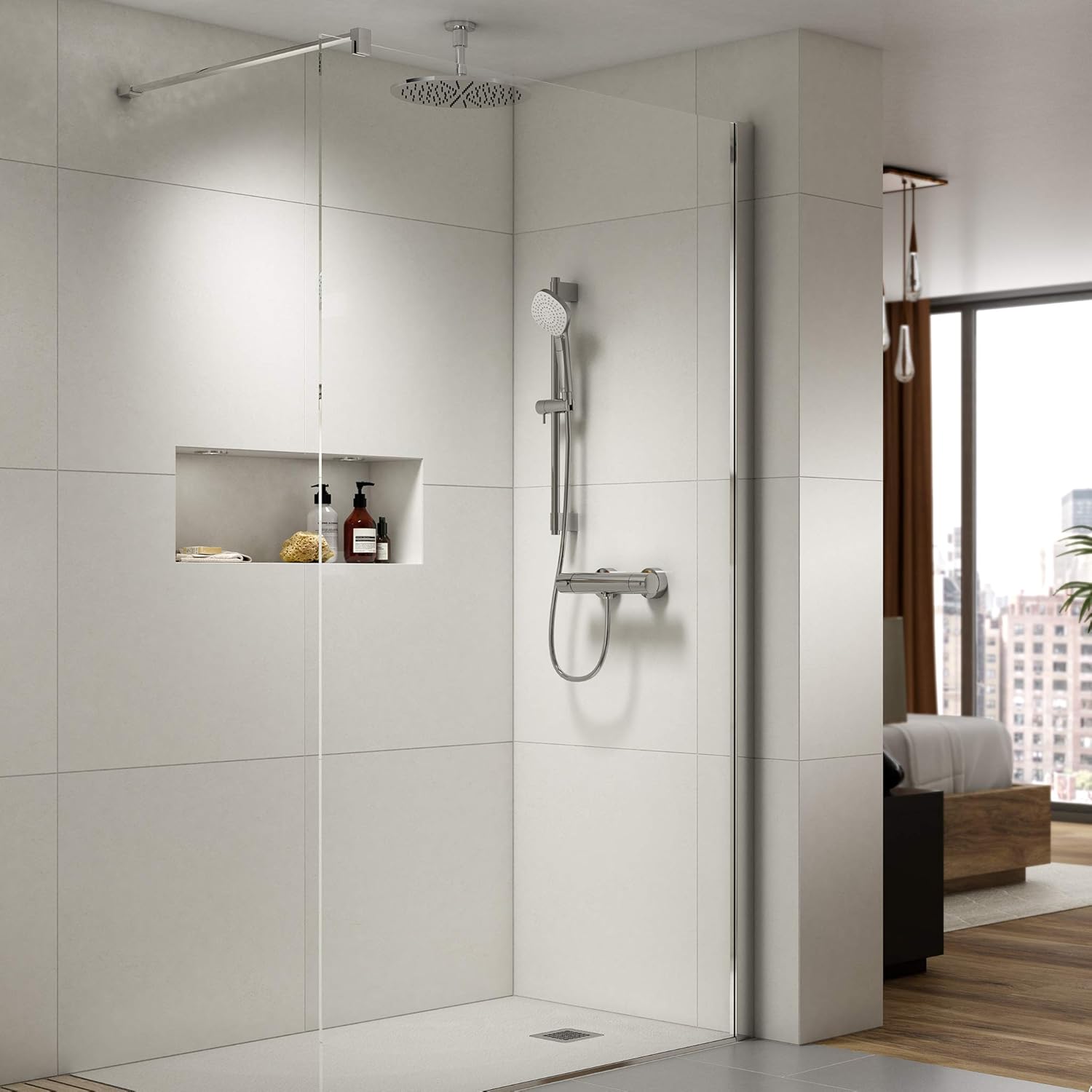 Thumbnail 4 de Ideal Standard B9446AA Bras de douche Idealrain – raccord mural 15 cm chromé