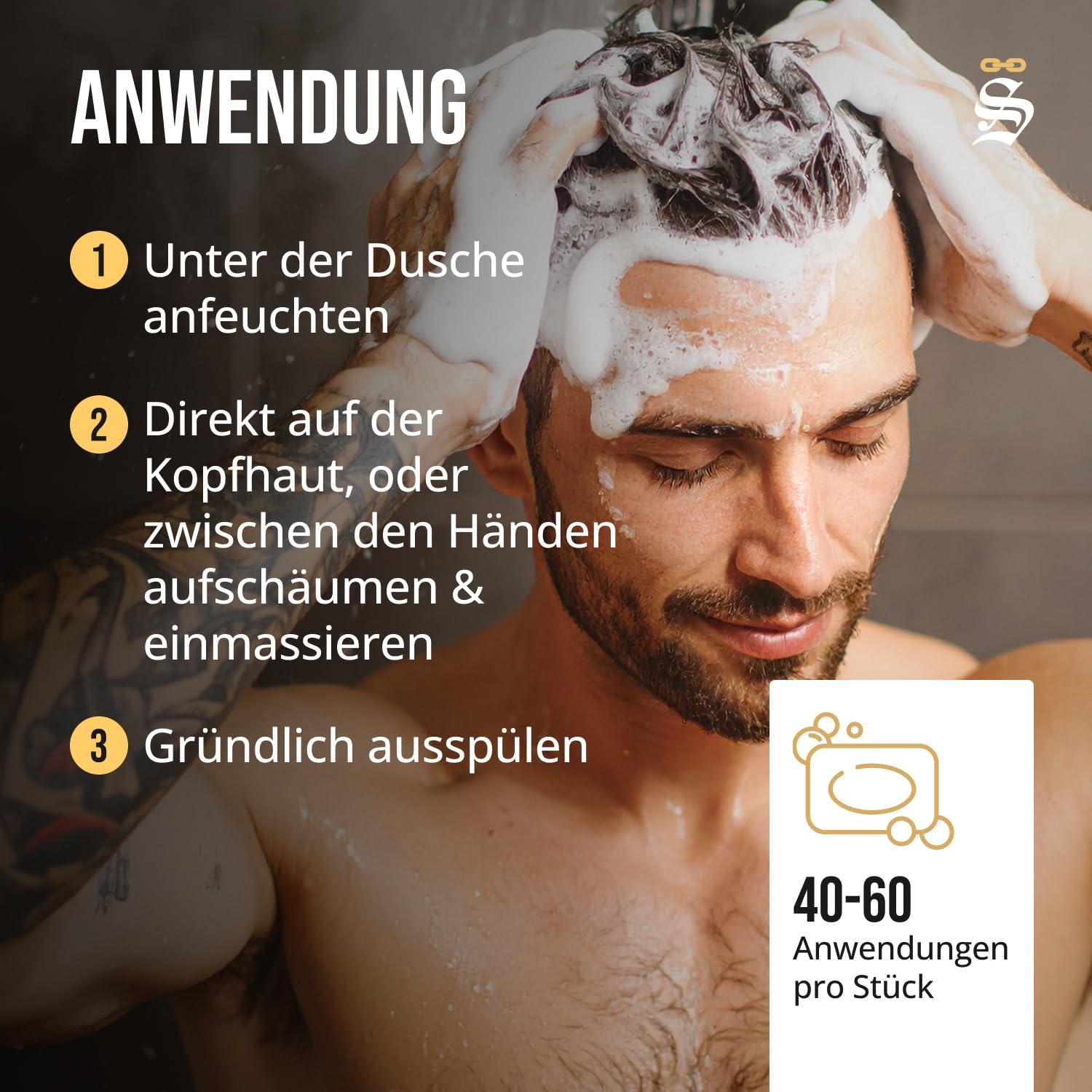 Detalle 2 de Störtebekker Premium Shampoo Bar Aloe Vera – 100 g, 3-in-1 Festes Shampoo Duschseife für Haare, Kopfhaut & Bart