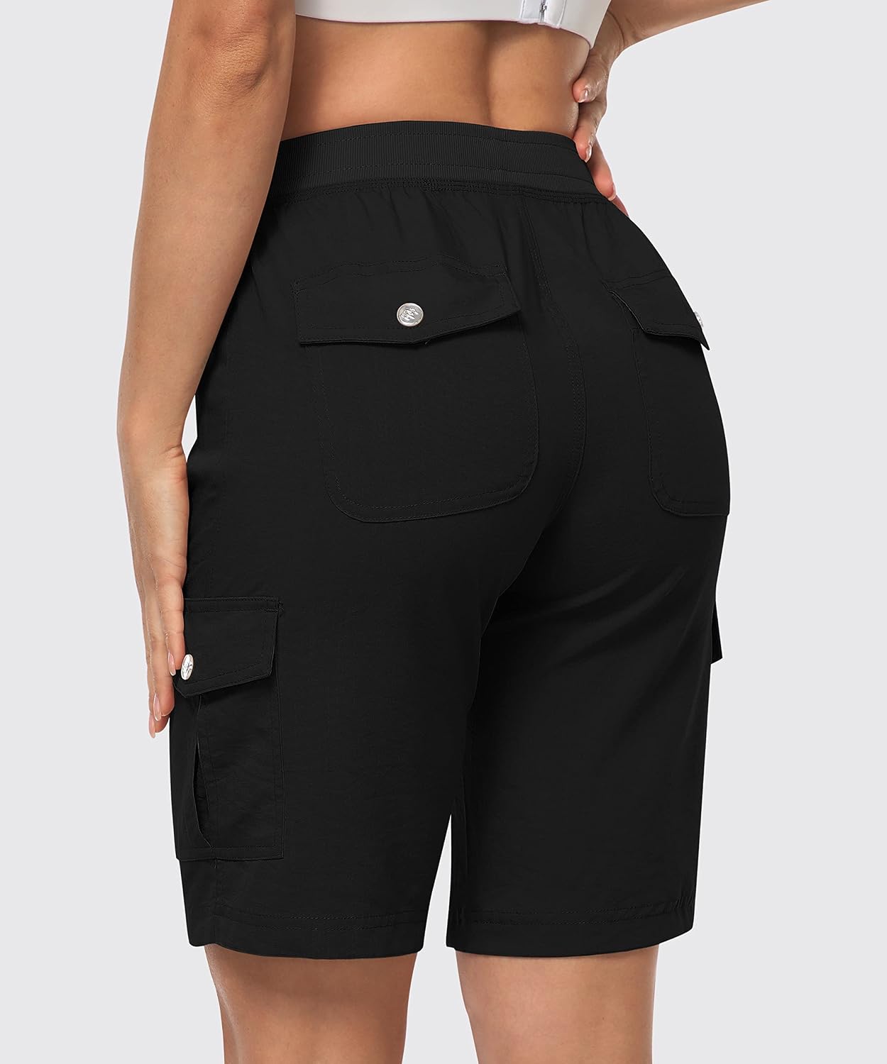 Thumbnail 2 de MoFiz Women's Hiking Cargo Shorts – Quick Dry, 6 Pockets, Lightweight Outdoor Shorts