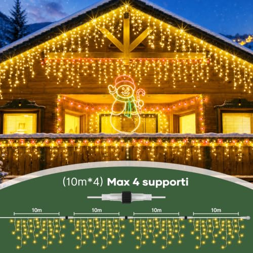 Thumbnail 7 de Hoteril 10M Tenda Luminosa Natale LED Cascata – Luci Esterno/Interno