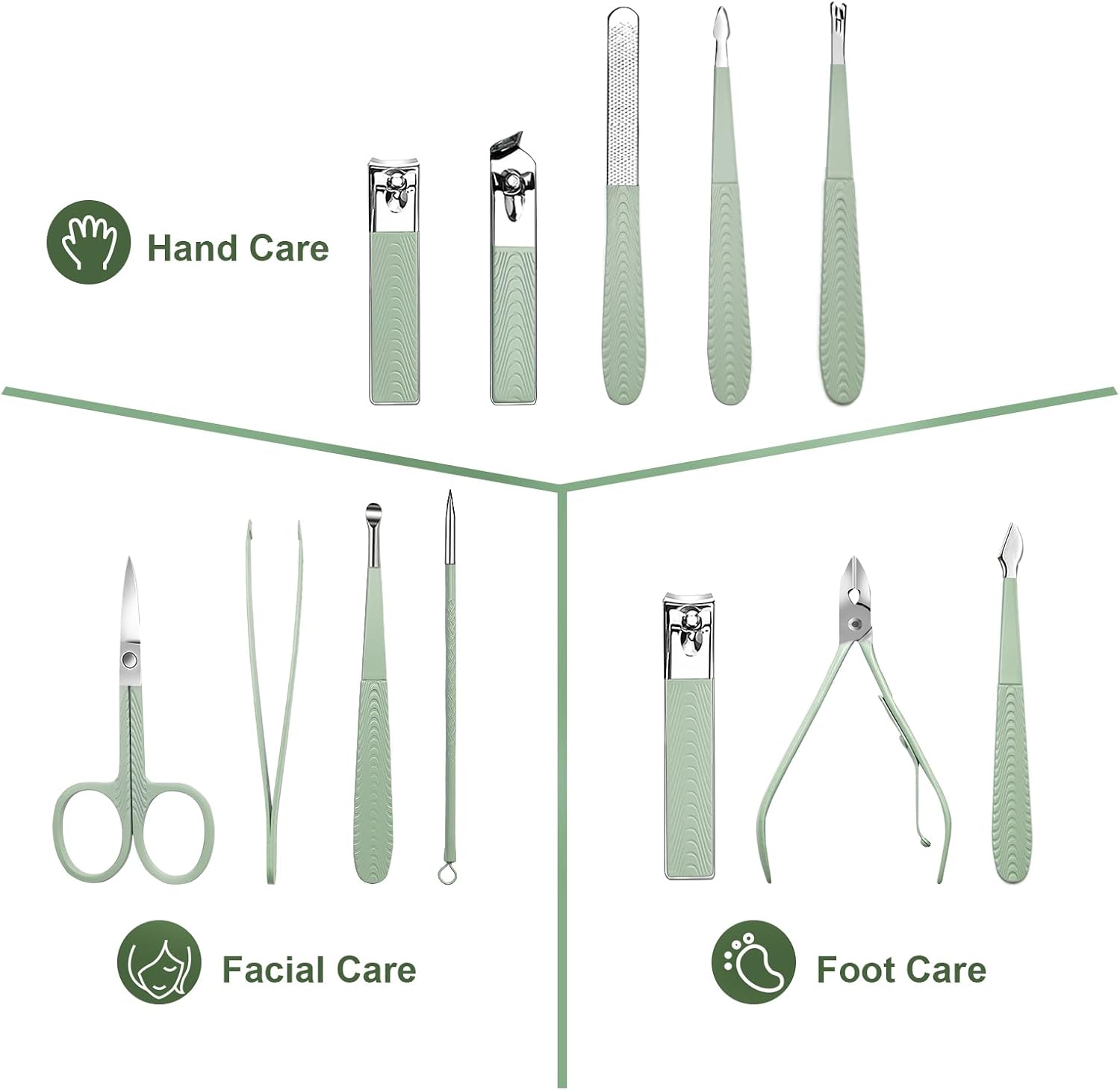 Thumbnail 1 de DUAIU DUAIU12PCS manicureset, 12-delig van roestvrij staal met etui