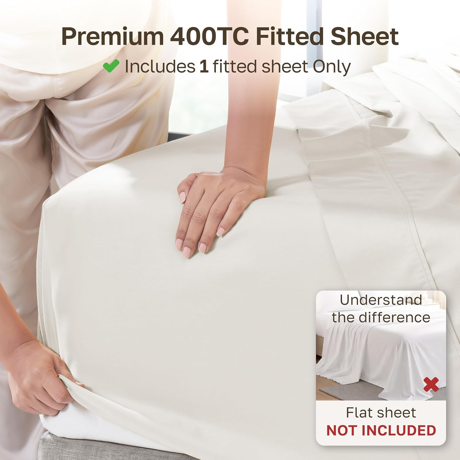 Detalle 2 de California Design Den California King Fitted Sheet