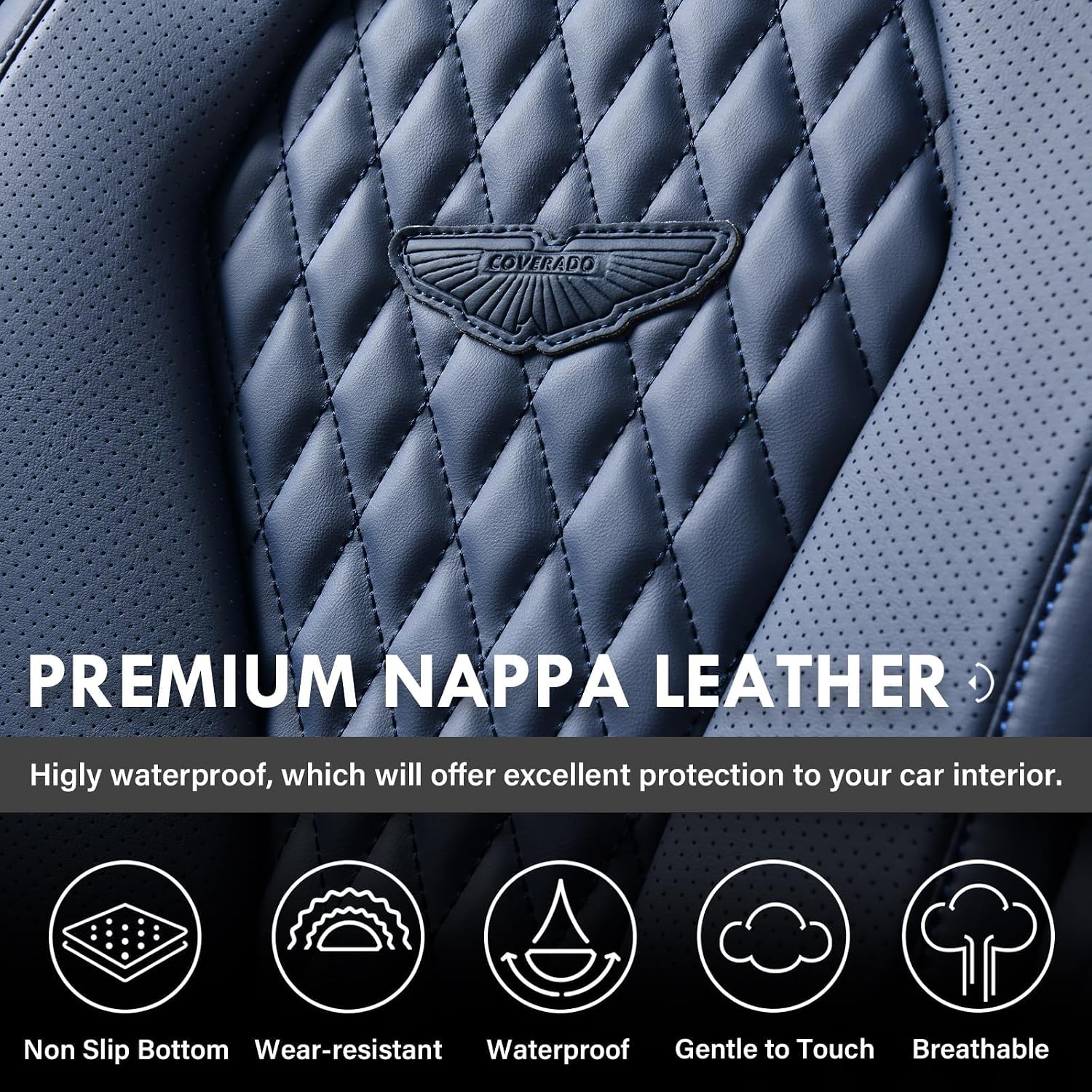 Detalle 1 de Coverado Front Seat Covers, Leatherette
