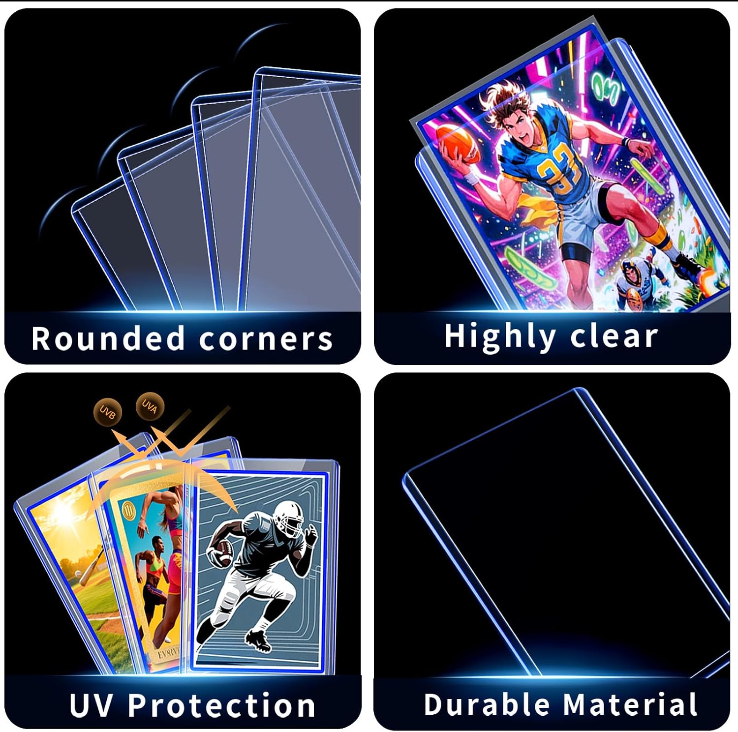Thumbnail 3 de TRUGQ 400 Card Sleeves Top Loaders: 3" x 4" Hard Holders + 2.6" x 3.7" Soft Sleeves (200 Hard + 200 Soft)