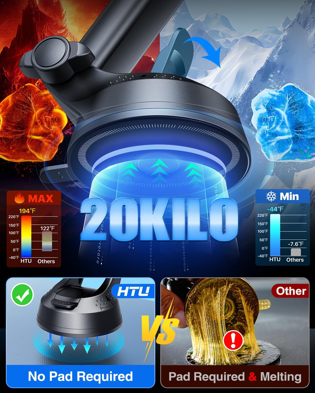 Thumbnail 1 de HTU 2026 Handyhalterung Auto 360°