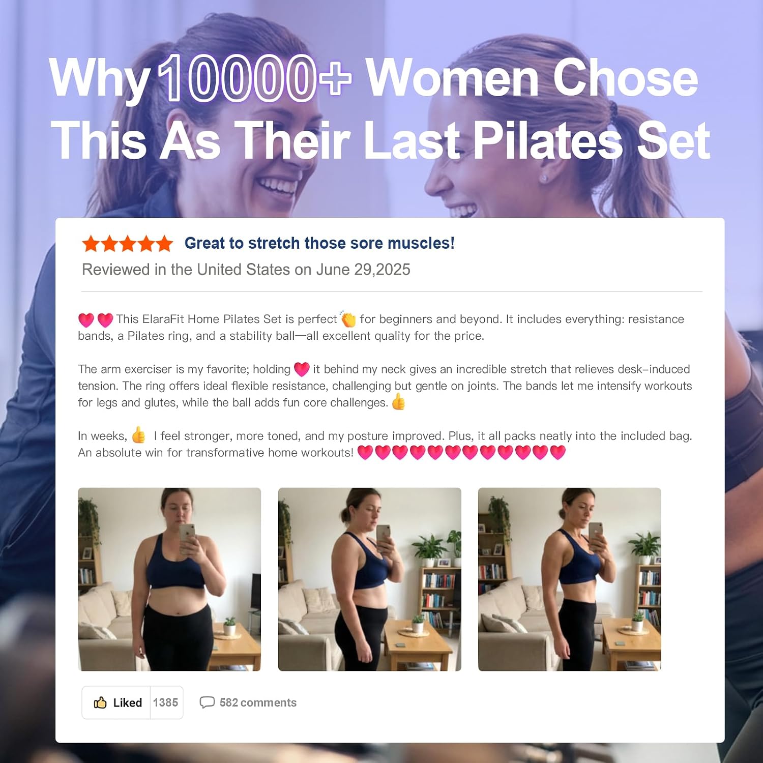 Thumbnail 6 de ElaraFit Pilates Ring and Ball Set with 5 Bands ⚙