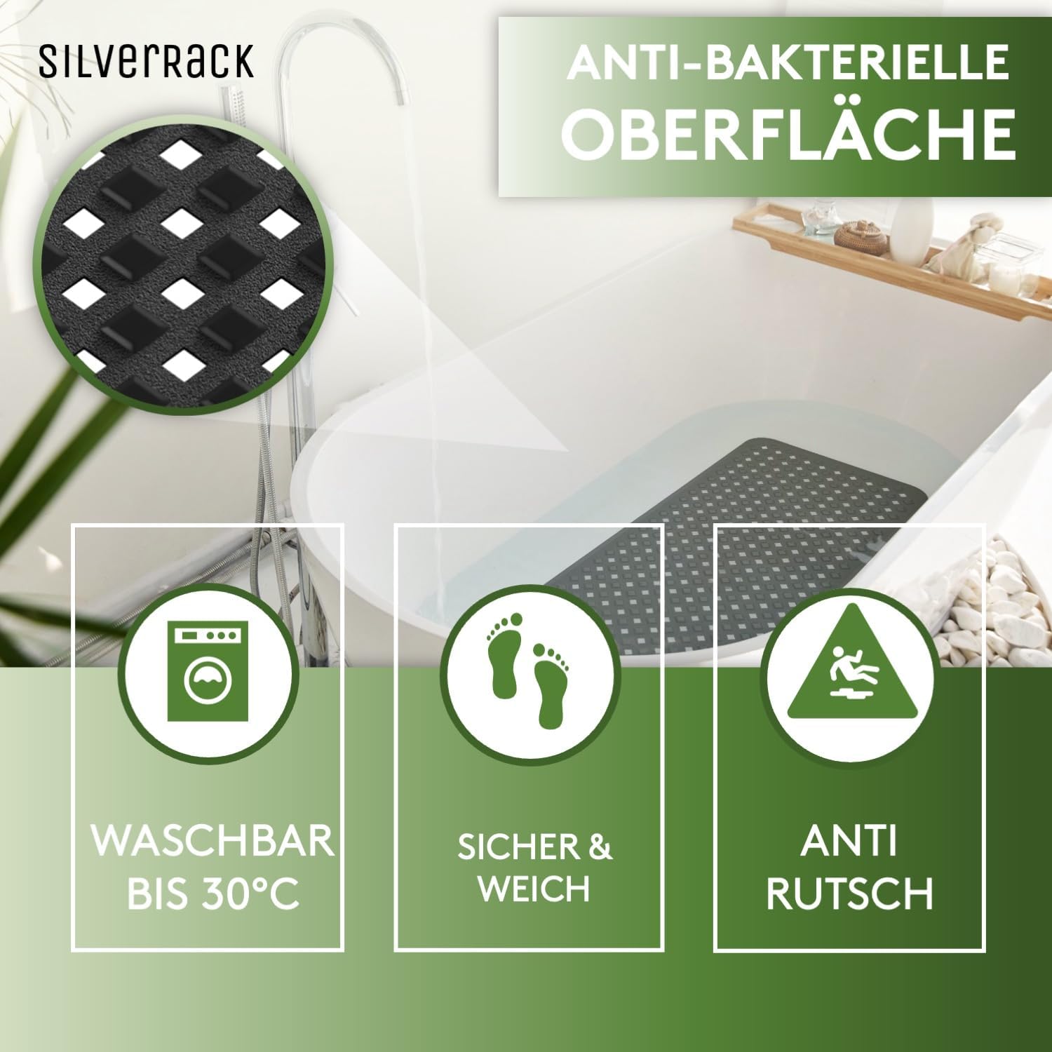 Thumbnail 4 de SilverRack Tapis de bain 88 x 40 cm
